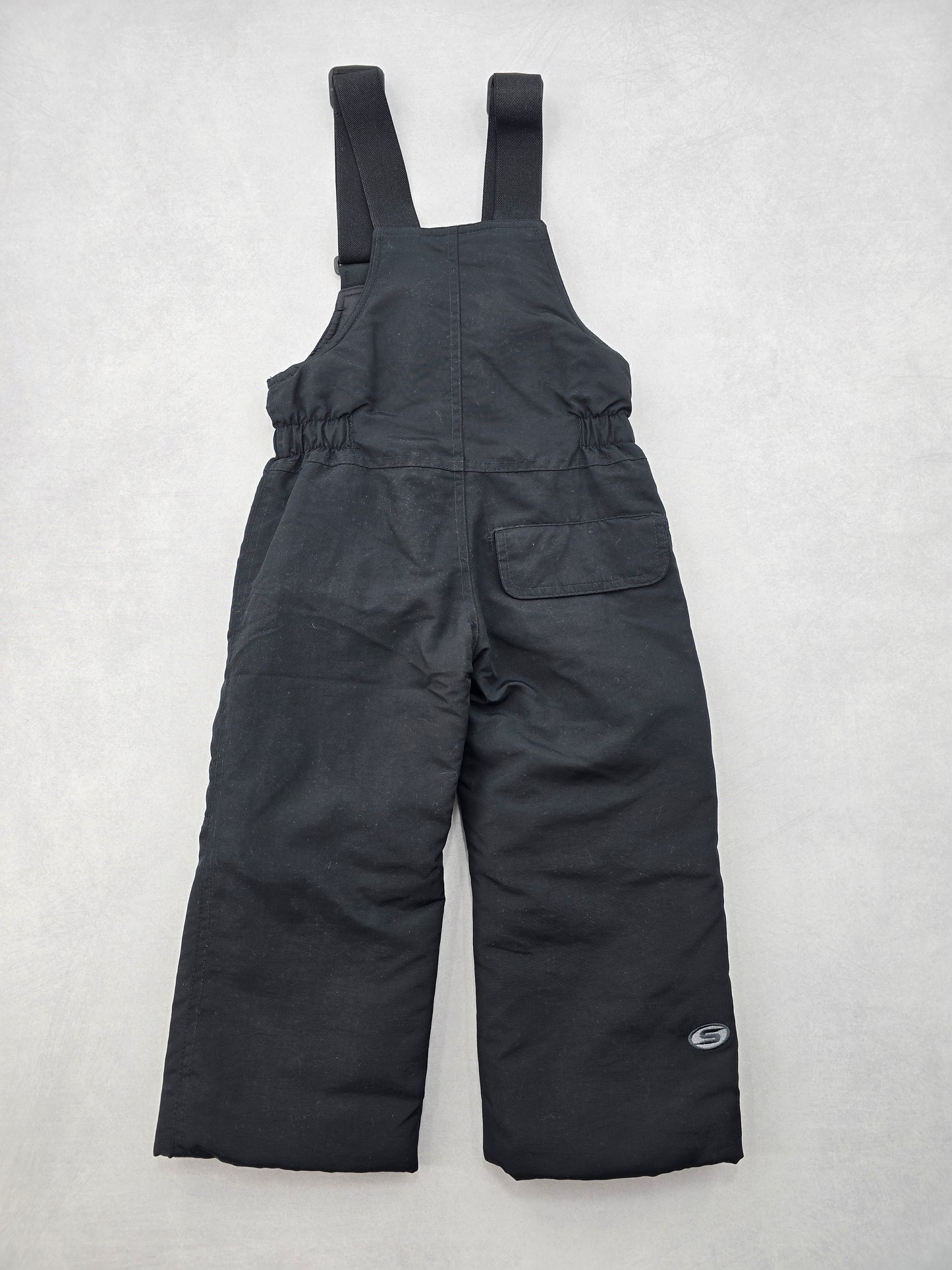 Black Insulated Overall Bib Ski Slalom Toddler Snowboard Snow Pants Boys Small