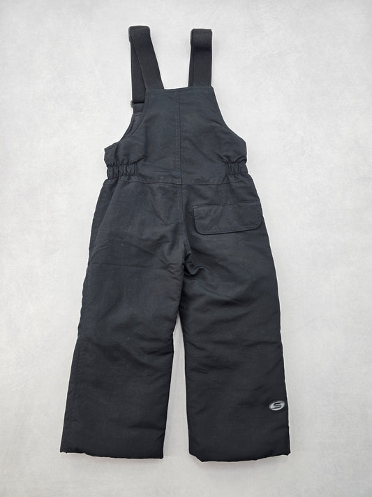 Black Insulated Overall Bib Ski Slalom Toddler Snowboard Snow Pants Boys Small