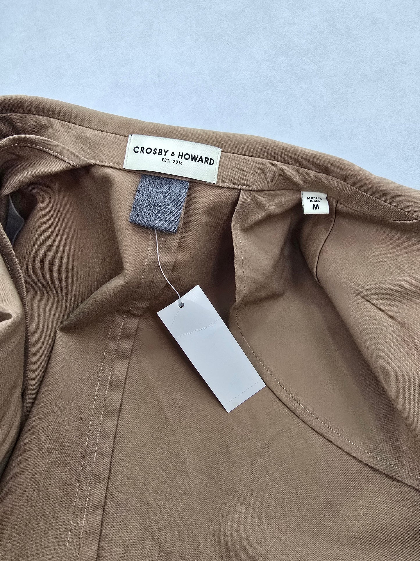Blazer Sports Coat Mens Tailored Suit Preppy Crosby &amp; Howard Jacket Khaki Medium