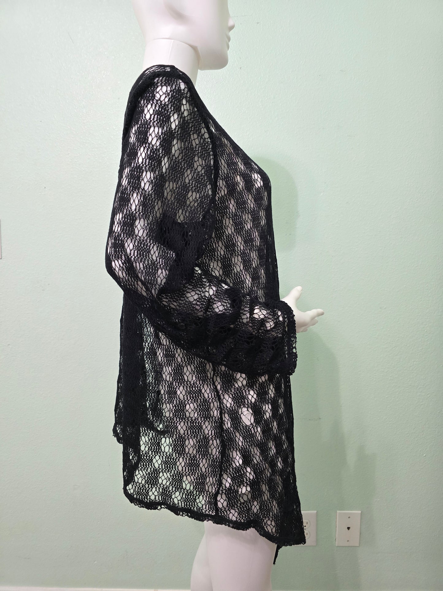 Floral Boho Fairy Coquette Indie Whimsygoth VTG Cottagecore Wrap Kimono Top 14/16