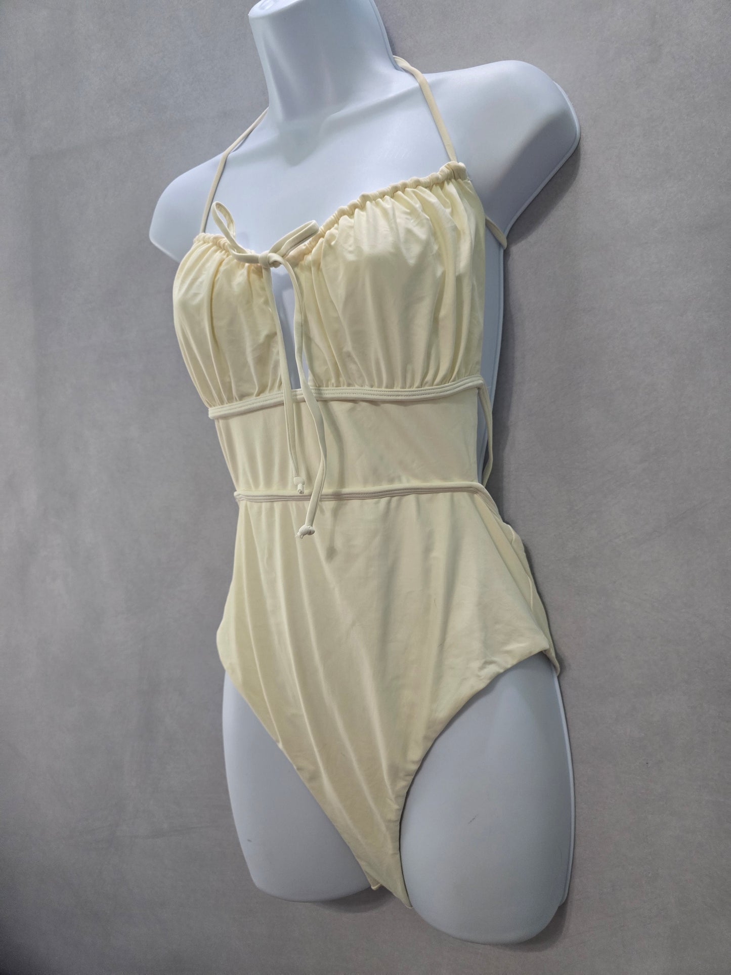 Tularosa White One Piece Swimsuit Beach Vacation Resort Boho Sexy Large