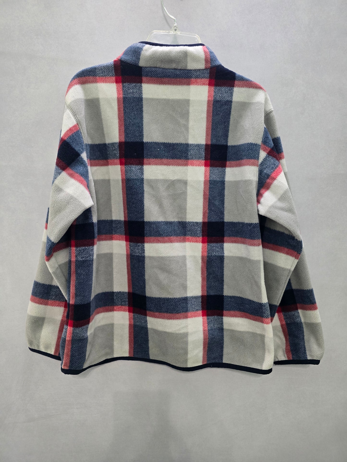 Gray Plaid Fleece Sweater Gymboree Boys Large 10/12