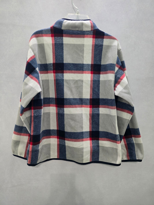 Gray Plaid Fleece Sweater Gymboree Boys Large 10/12