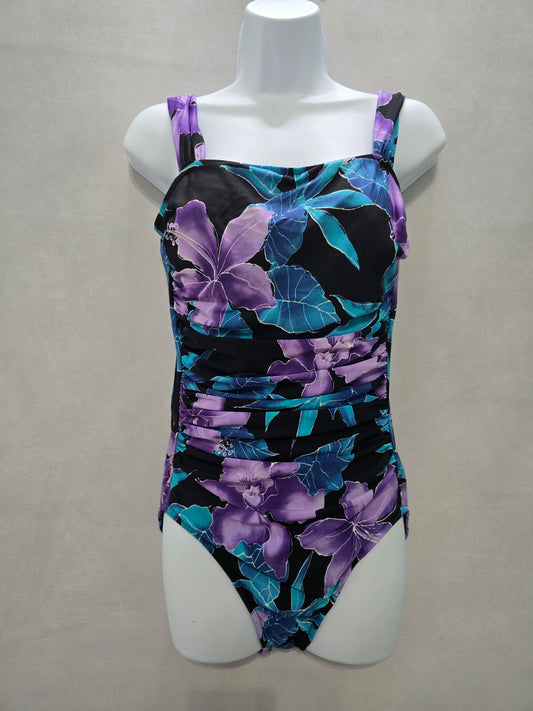 Floral 90s Vintage One Piece Swimsuit Boho Vacation Beach Goth Y2K Cottage 12