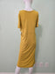 Zara Yellow Cutout Midi Bodycon Y2K Stretch Casual Dress Small