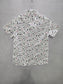 Star Print Boys Button Down Short Sleeve American Holiday Shirt 10/13 Large