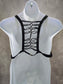Raisins Black Geometric Bikini Goth Beach Swim Vacation Crisscross Top Plus 24W
