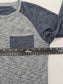 Navy Blue Work Casual Heather Grey Y2K Sweater Rustic Blue Boys Top Large
