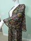 Floral Boho Fairy Coquette Indie Whimsygoth VTG Cottagecore Wrap Kimono Top 1XL