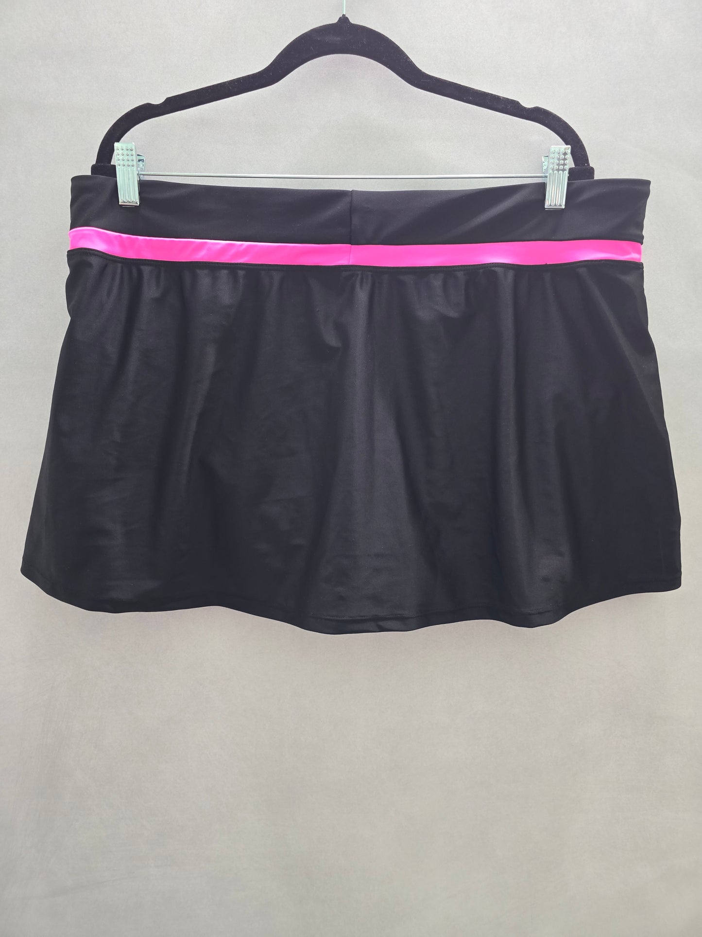 Black Whimsy Goth Swim Skort Mini Skirt Plus XXXL 3XL