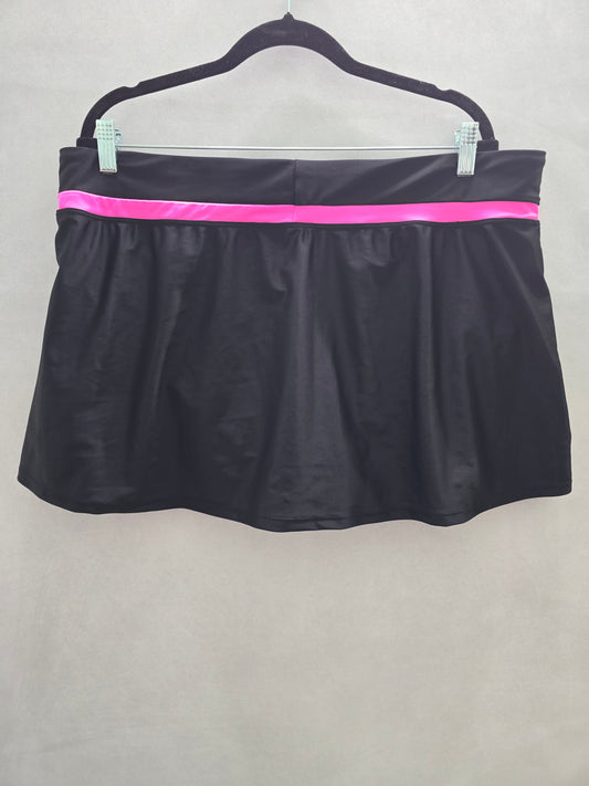 Black Whimsy Goth Swim Skort Mini Skirt Plus XXXL 3XL