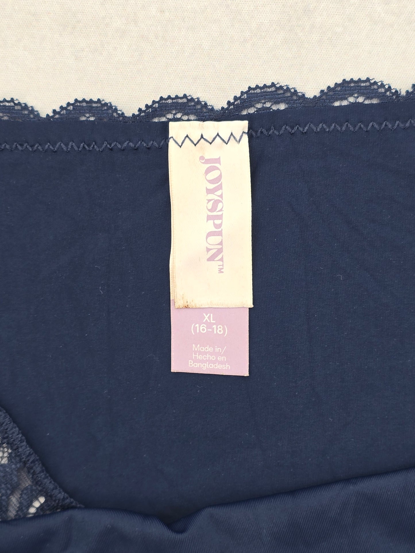 Lace Navy Blue Panty Lace Dainty Whimsy Sexy Goth Fairy Coquette Bridal XL 16/18