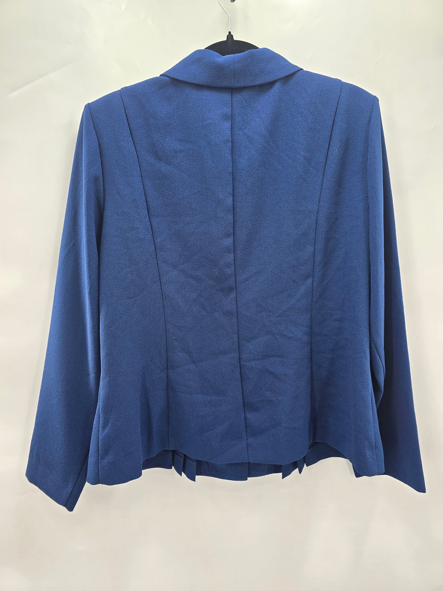 Vintage Blue Y2K Nautical Preppy Boss Pleated Career Fairy Suit Blazer Plus 16P