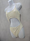 White One Piece 90s Y2K Swimsuit Beach Vacation Resort Sexy Large