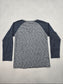 Navy Blue Work Casual Heather Grey Y2K Sweater Rustic Blue Boys Top Large