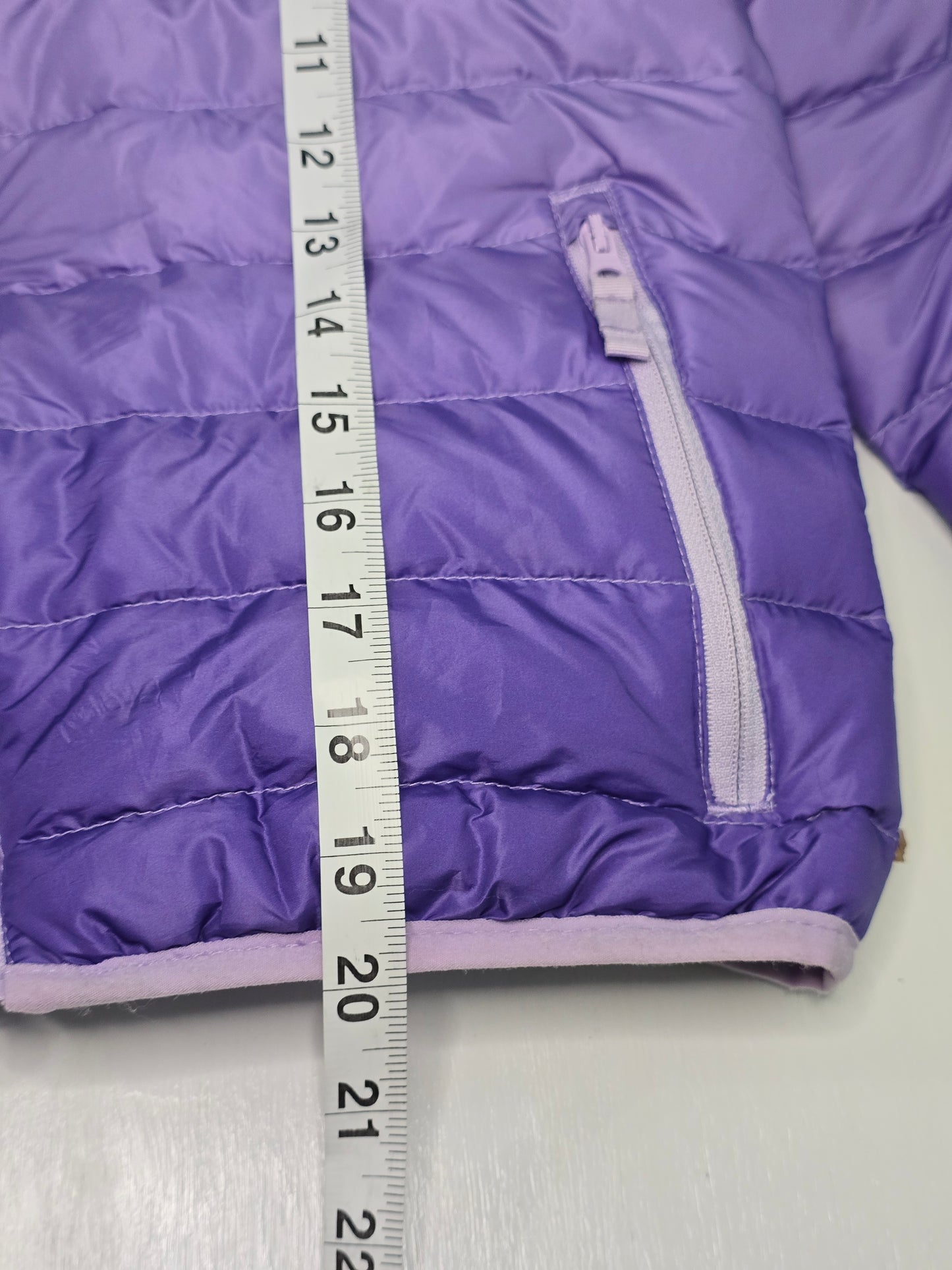 Eddie Bauer Purple Ombre Reversible Light Hood Puffer Ski Snow Girls Jacket S