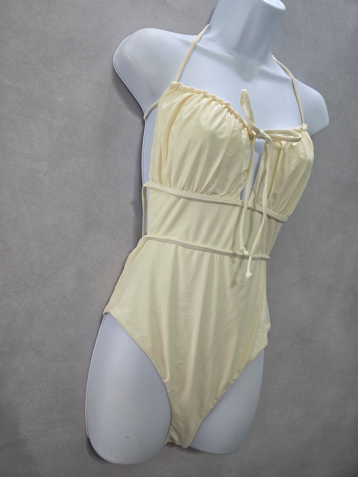 Tularosa White One Piece Swimsuit Beach Vacation Resort Boho Sexy Large