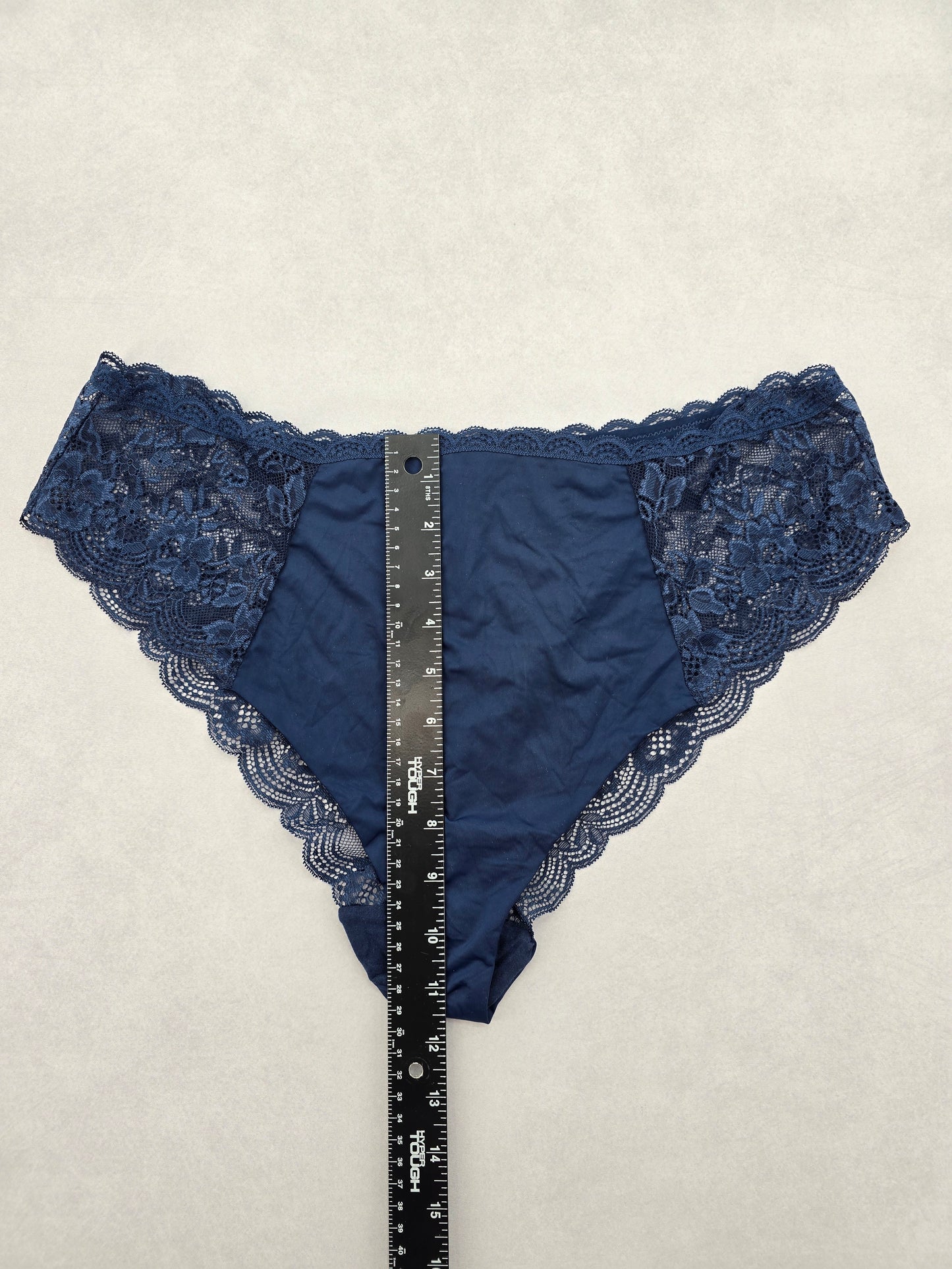 Lace Navy Blue Panty Lace Dainty Whimsy Sexy Goth Fairy Coquette Bridal XL 16/18