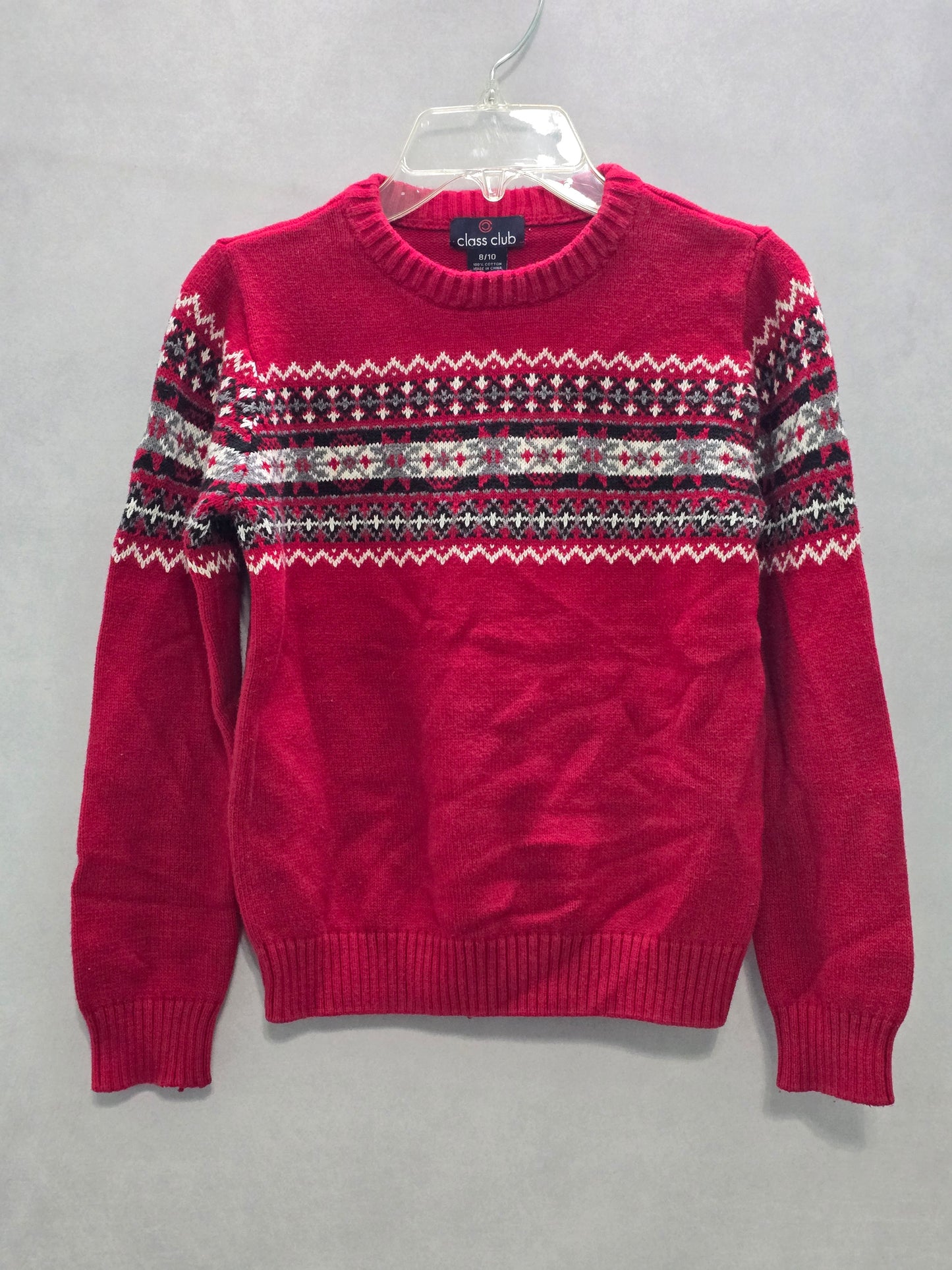 Class Club Red Pullover Knit Sweater Boys Class Club 8/10