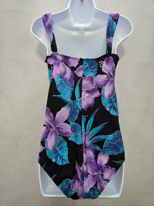 Floral 90s Vintage One Piece Swimsuit Boho Vacation Beach Goth Y2K Cottage 12