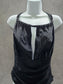 Cupshe Black Whimsy Goth Ruched One Piece Halter Swimsuit Beach Vacation Large