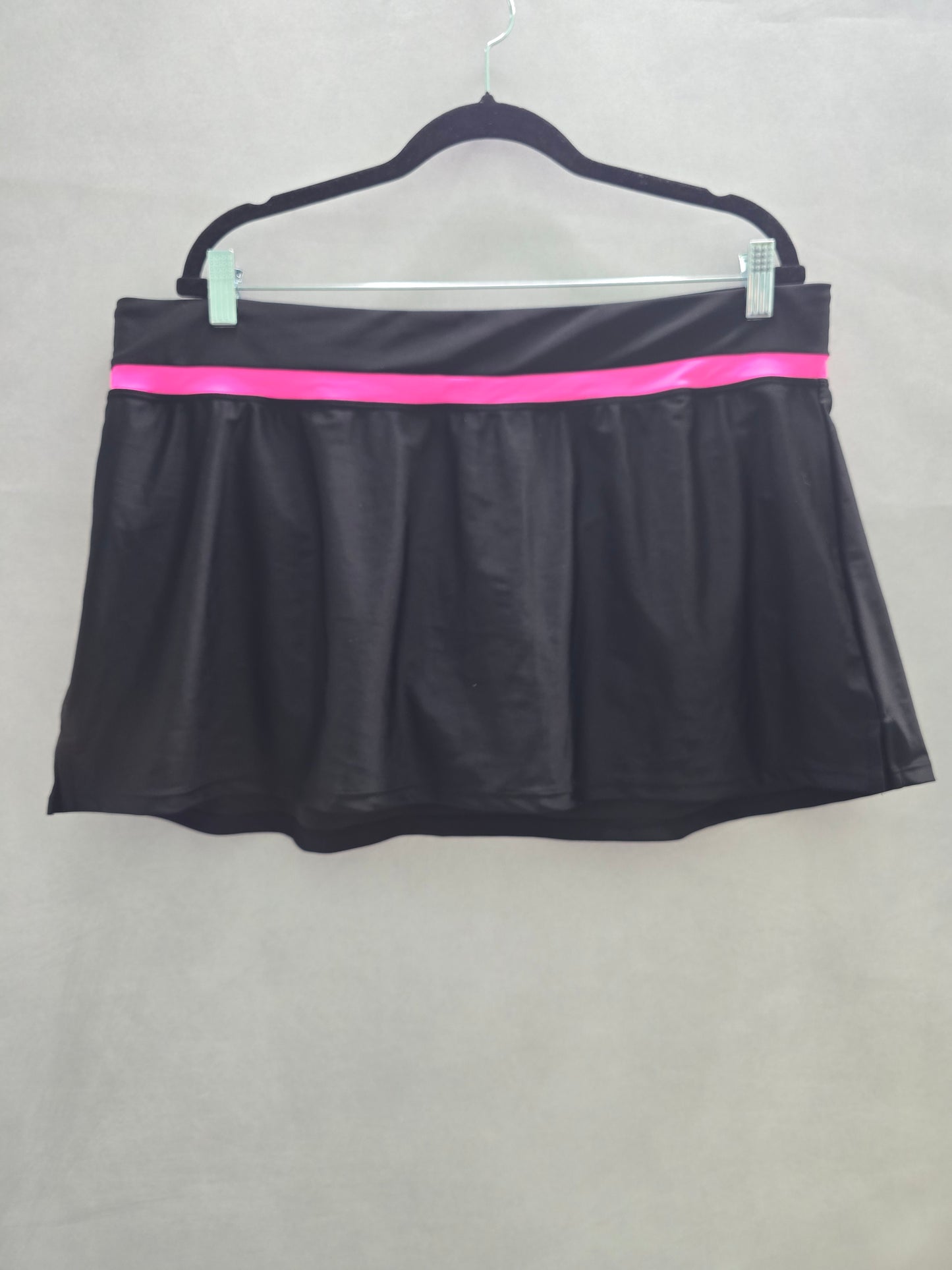 Black Whimsy Goth Swim Skort Mini Skirt Plus XXXL 3XL