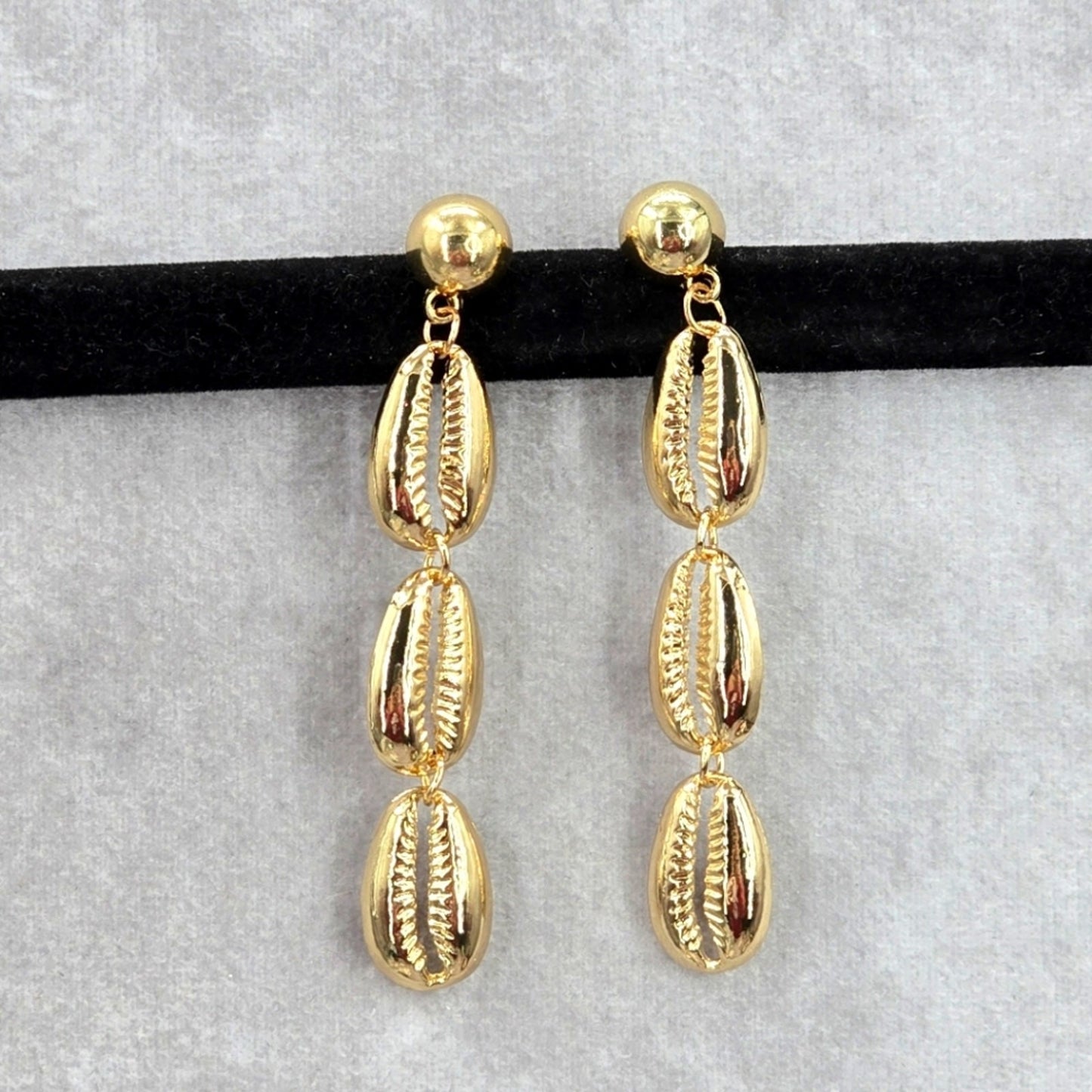 Gold Shell Drop Dangle Stud Long Beach Boho Earrings Fashion Jewelry JB2-37