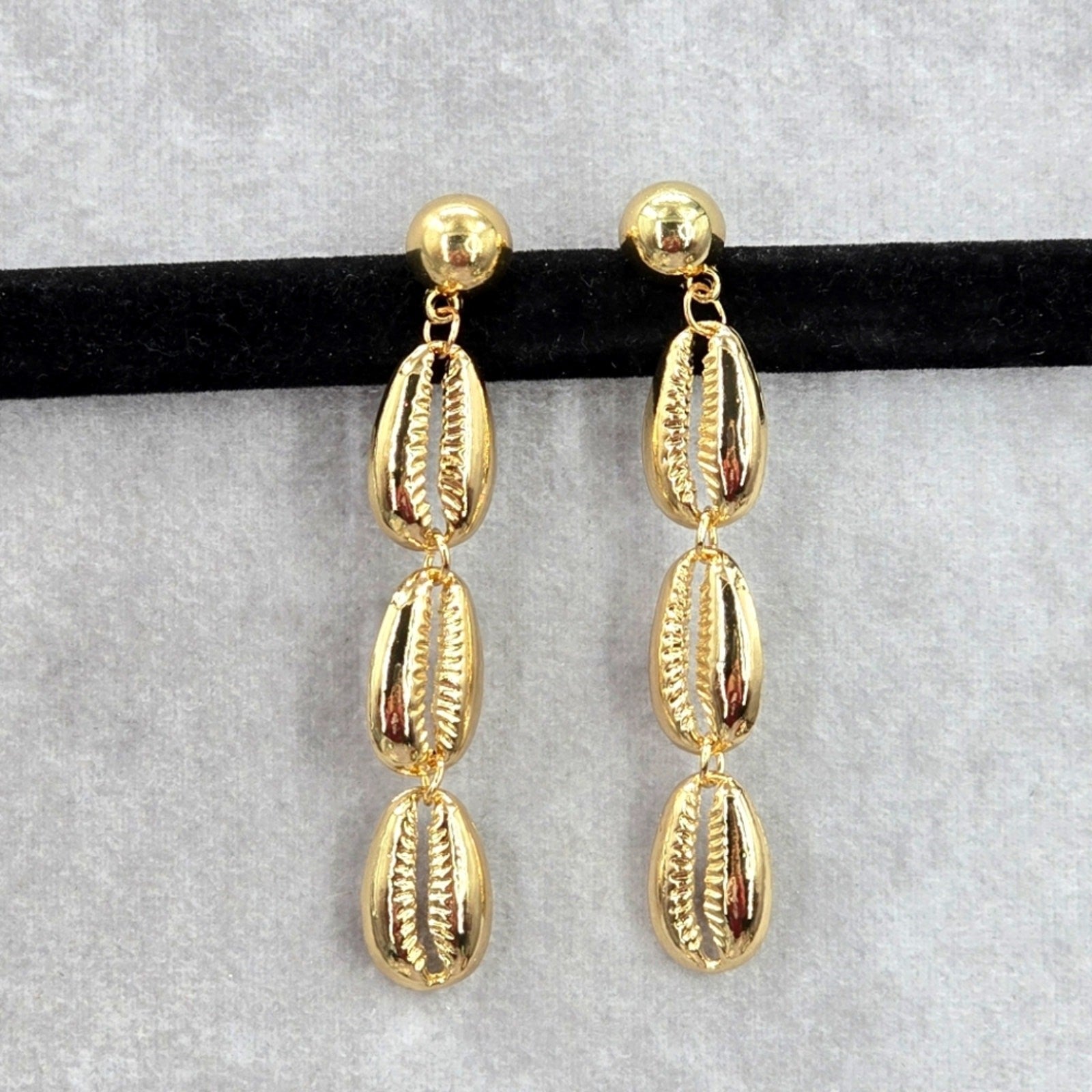 Gold Shell Drop Dangle Stud Long Beach Boho Earrings Fashion Jewelry JB2-37