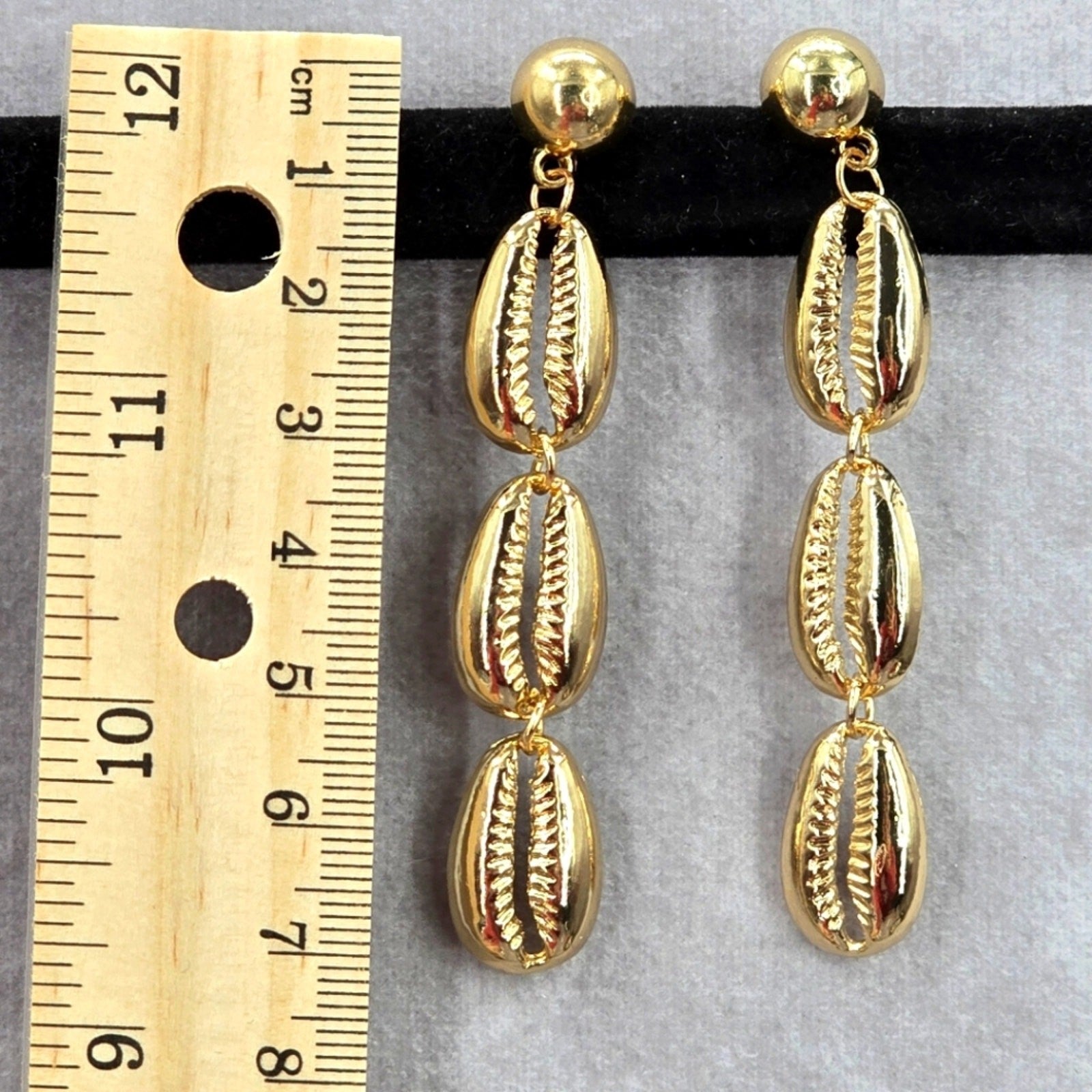 Gold Shell Drop Dangle Stud Long Beach Boho Earrings Fashion Jewelry JB2-37