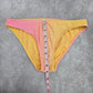 Xhilaration Orange Pink Ombre Ribbed Gold Metallic Bikini Bottom Swimwear Medium