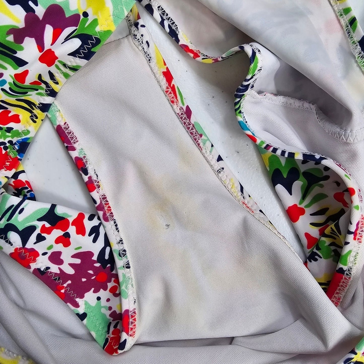 Shein Floral Print Swimwear Swimsuit Bikini Bottom Size 3XL