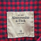 Abercrombie & Fitch Red Blue Plaid Tartan Button Down Long Sleeve Shirt Top XS