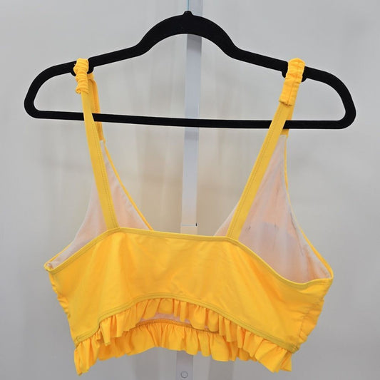 Shein Yellow Swimwear Swimsuit Bikini Padded Top Size 1XL