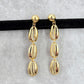 Gold Shell Drop Dangle Stud Long Beach Boho Earrings Fashion Jewelry JB2-37