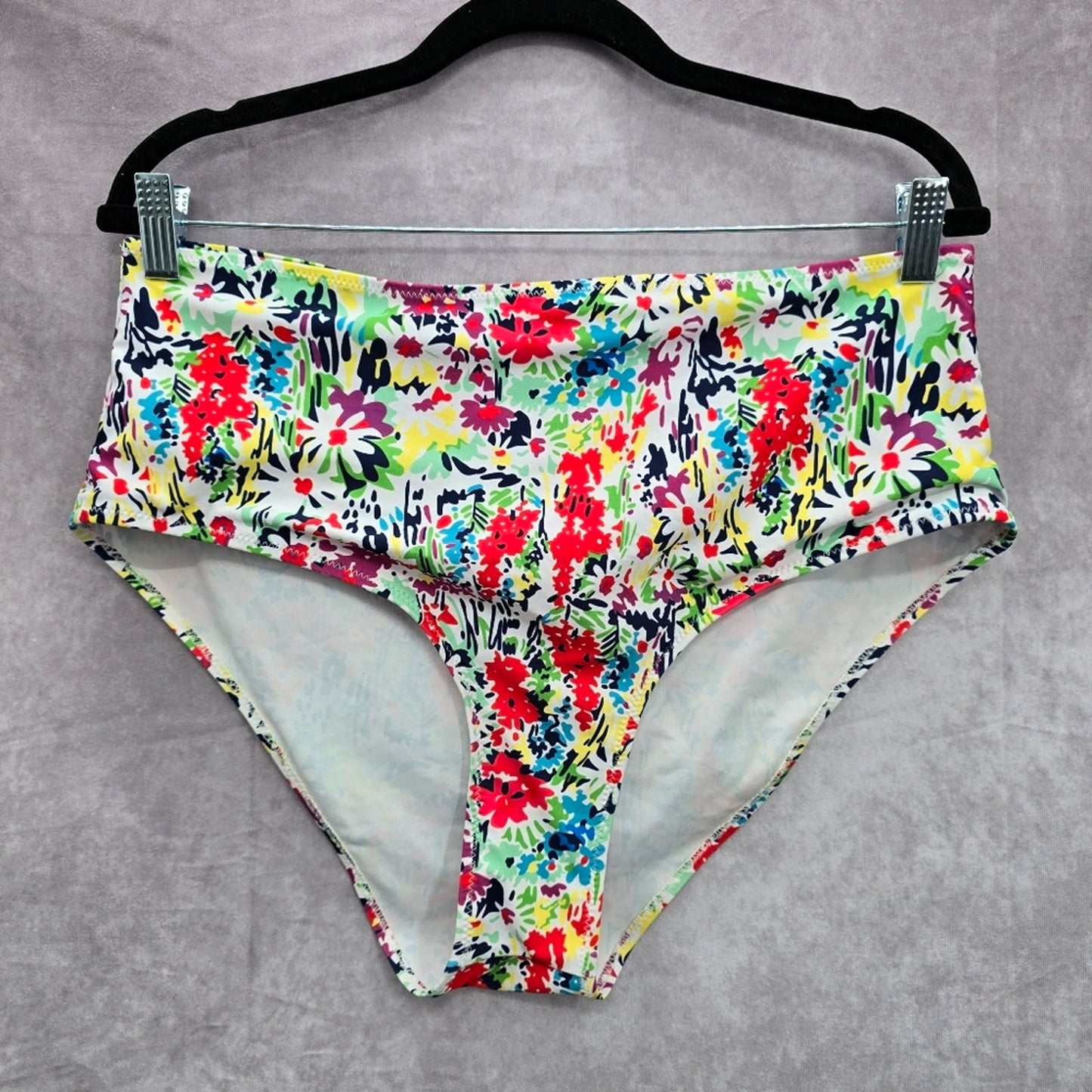 Shein Floral Print Swimwear Swimsuit Bikini Bottom Size 3XL