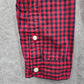 Abercrombie & Fitch Red Blue Plaid Tartan Button Down Long Sleeve Shirt Top XS